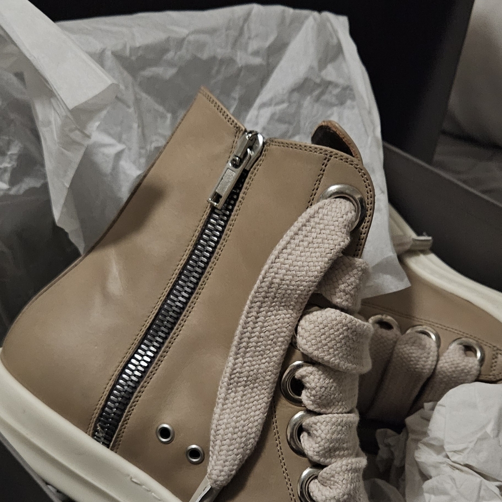 Rick Owens Leather Sneakers Jumbo Lace